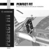 NICECNC Black Passenger Foot Peg Relocation Brackets Aluminum Compatible with