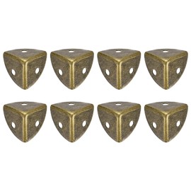 sourcing map 8Pcs Decorative Box Corner Cover, 18mm Metal Edge Guard, Furniture Corner Edges Protector, Bronze