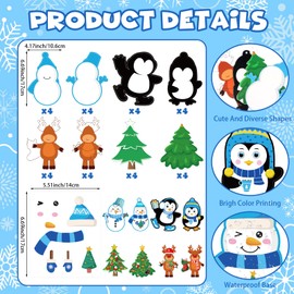 Christmas Decorations Craft Kits DIY Snowman Penguin Christmas Tree Elk for Xmas Party Decorations Home Classroom Game Activities