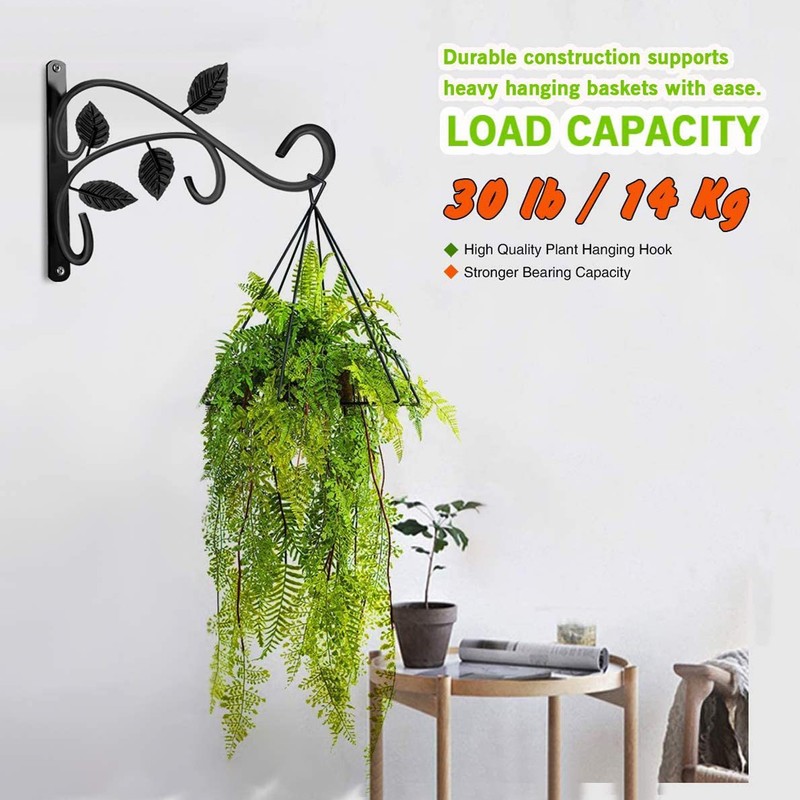 2pcs Hanging Plant Bracket Heavy Duty Rust Resistant Durable Iron