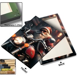 TYPTEK Christmas Canvas Wall Art, Santa Claus Riding Motorcycle Print, Fun and Festive Holiday Pictures Print Wall Painting for Living Room or Bedroom 8x10inch