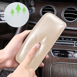 Car Leather Soft Leather Armrest Pillow Protective Pad, Universal Car Seat Interior Leg Elbow Support Pillow Car Knee Cushion for Car SUV Truck Accessories