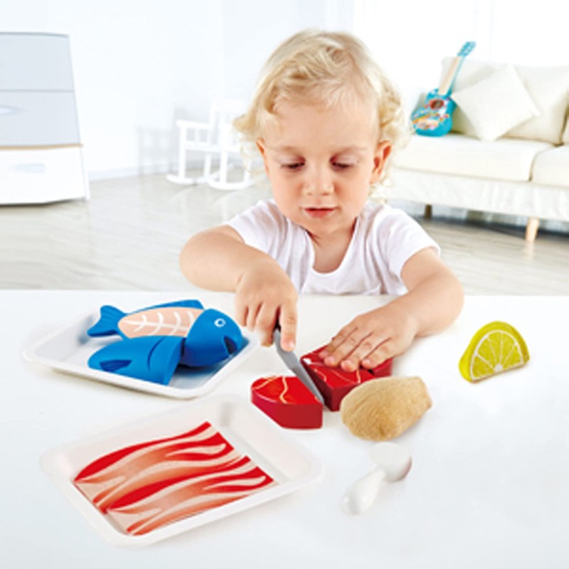 Hape Tasty Proteins Set | Wooden Pretend Play Food Set