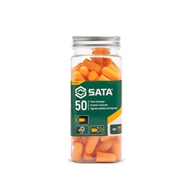 SATA 50 Pairs ANSI and CE Compliant, Soft PU Foam Earplugs, NRR 32dB, SNR 34dB - STFH0301 , Orange