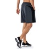HMIYA Men's Sports Shorts, Quick-Drying Shorts with Zip Pocket, gray