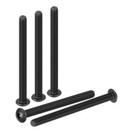 DTGN M4-0.7x50mm Button Head Socket Cap Screws - 20Pack - Good for Road Bicycle, Mountain Bike, Auto, Motorcycle - Carbon Steel Black Oxide - Hex Socket Drive Fasteners