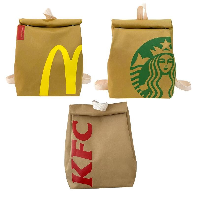 McDonalds Backpack Bag Funny Lightweight Knapsack Crossbody Shoulder Bag for