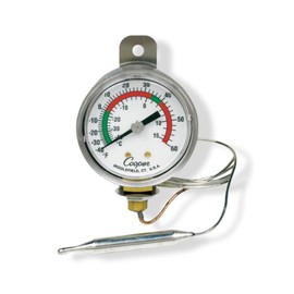 Cooper-Atkins 6642-06-3 Vapor Tension Panel Thermometer with Strap Hanger on Flange, NSF Certified, -40/60°F Temperature Range