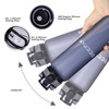 SEEPAR Water Bottle 1L with Time and Hydration Markers, Leak-Proof