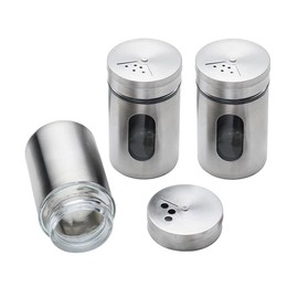 LUTAKU 3 pcs Kitchen Canister Set with Secure Lids & Viewing Window - Suitable for Sugar, Tea, Coffee, etc - Multi Food Storage Jars (3)