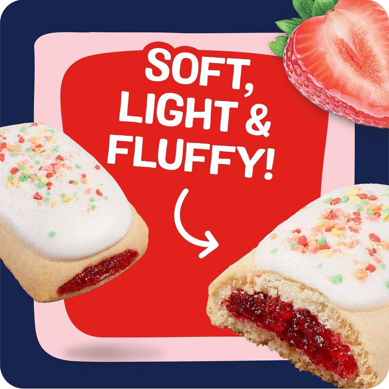 Pop-Tarts Baked Pastry Bites, Kids Snacks, School Lunch, Frosted Strawberry