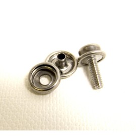 Snap Cap & Socket, All Stainless Steel w/ 1/2" Inch #8 Machine Screw Stud 16 Piece Set - Shipped from The USA!