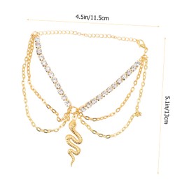 SAFIGLE Fashionable Rhinestone Anklet Women's Elegant Footwear Versatile Jewelry for Daily Friendship Special Events