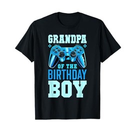 Grandpa of the Birthday Boy Matching Video Gamer Birthday T-Shirt
