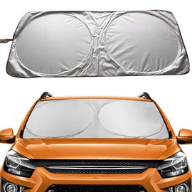 Car Windshield Sun Shade, Proxima Direct Sun Protector for Car Safe Windshield Sunshade Maximum UV Sun Protection-Foldable Car Windscreen Sunshade UV Protector Shields -Keeps Vehicle Cooler(59"x27.6")
