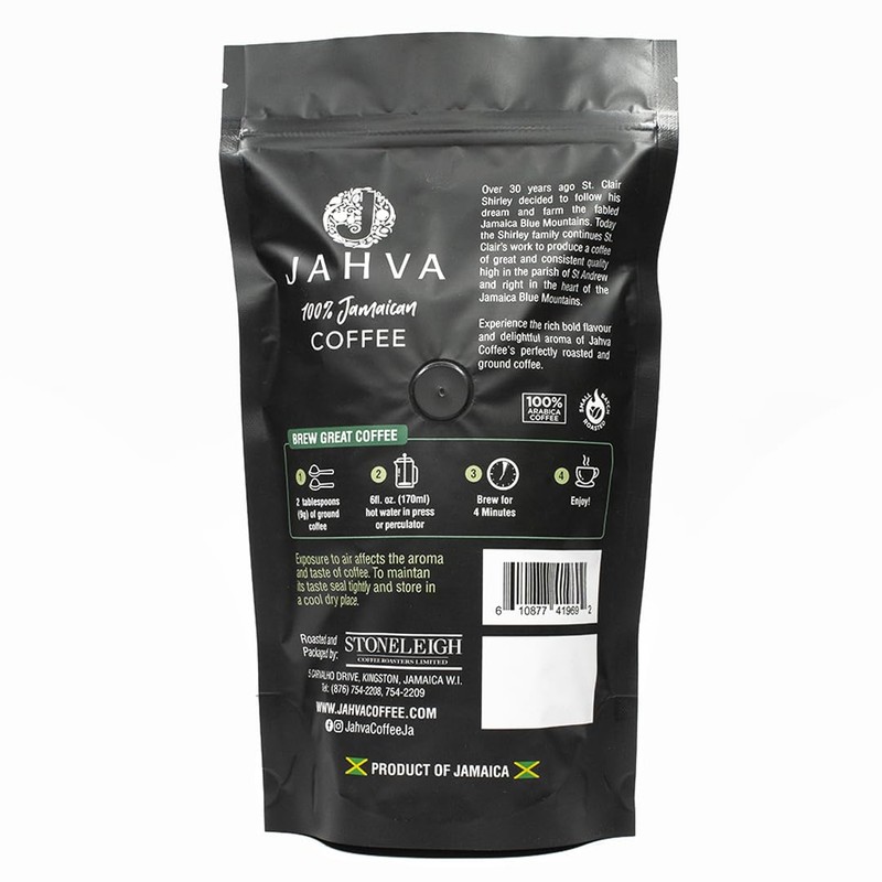 Jahva 100% Jamaican Coffee Medium Roasted and Ground from Jamaica