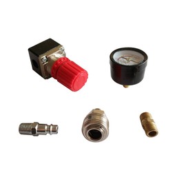 Air Compressor Pressure Regulator 1/4 Inch Pneumatic Expansion Valve, Pressure Control Valve with 180 psi 12 Bar Connection (3 Holes)