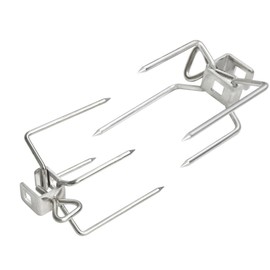 Onlyfire 6102 Stainless Steel Grill Rotisserie Forks(1-Pair)-Fits for Weber 3/8" and 5/16" Square Spit Rods