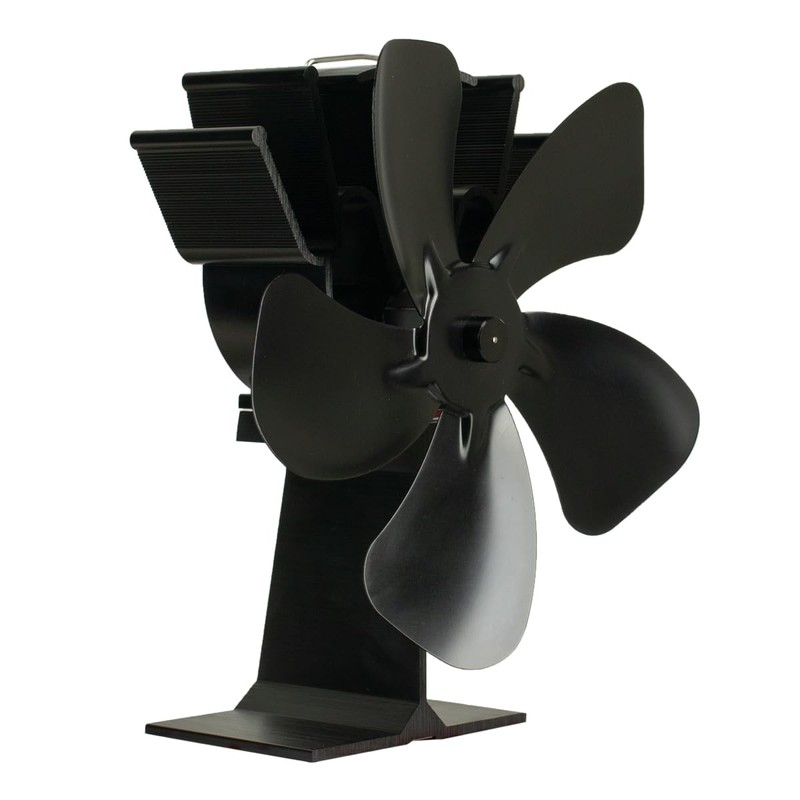 US Stove MH4 Miracle Heat 5 Blade Thermoelectric Fan, No