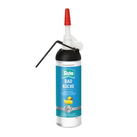Sista Sista BAD KCHE transparent, Dichtstoff, schimmelresistent ausgestattetes, langlebiges Silikon fr Kche und Bad, wasserdichter Fugenfller, 1x100ml Spender