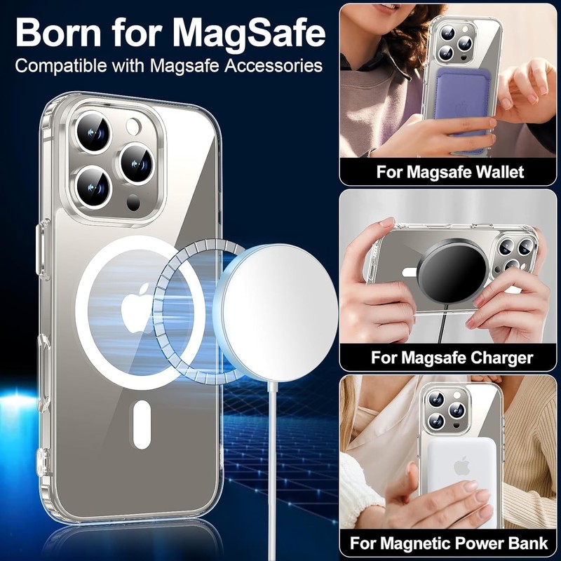NDOOL Funda Magnética para 16 Pro MAX Case, 3 en