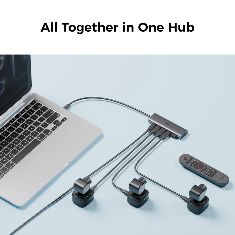 OBSBOT 3-in-1 USB 3.0 Hub, Up to 5Gbps Transfer speeds,
