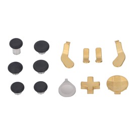 Controller Paddles for Elite Series 2, Controller Accessory Set with Customizable Thumbsticks, D Pad, Paddles and Tool for Enhanced Gaming Experience, Easy to Replace (Gold)