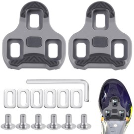 QMLING Bike Cleats Compatible with Look Keo Pedals, Road Bike Pedal Plates, 4.5° Float, Grey - Bicycle Accessories