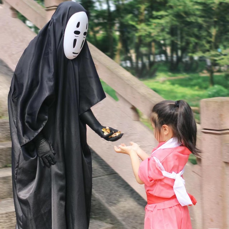 Kaonashi Cosplay Costume, Includes 2 Masks Included, Costume, Halloween, School