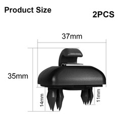 Pack of 2 Car Sun Visor Clip, Car Sun Visor Holder, Anti-Glare Holder for Sun Visors, Car Accessories and Sun Blending Accessories Hooks for A1 A3 A4L A5 A6L A7 Q3 Q5 - Black