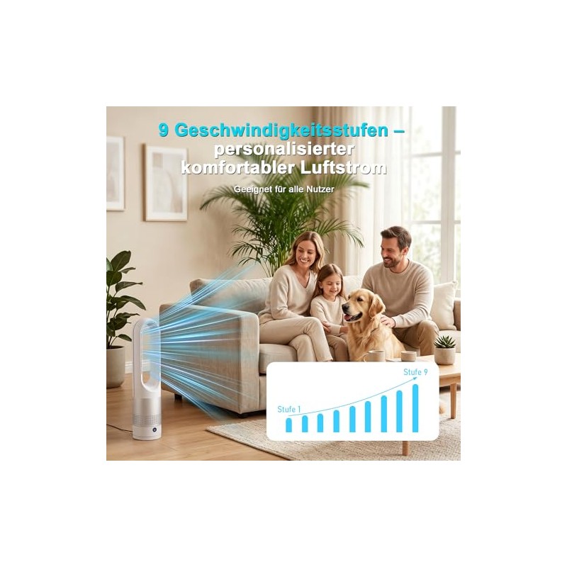 Rotorless Fan with Remote Control, Tower Fan, Cooling Ace Fan,