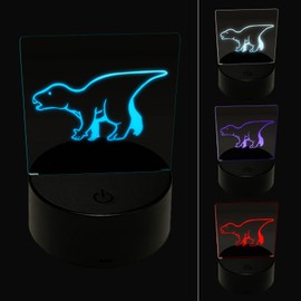 Sniggle Sloth Alert Iguanodon Jurassic Dinosaur 3D Illusion LED Night Light Sign Nightstand Desk Lamp