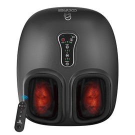COMFIER 【2026 Fathers Day Gift for Men，Shiatsu Foot Massager with Heat, Kneading Rolling,Vibration, Compression,Remote Control,Foot Massage for Neuropathy,Plantar Fasciitis,Size 13“