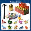 TMIXIU 10 Pack Dinosaur Surprise Egg Building Blocks Set, Smashable