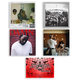 Kendrick Lamar 4 CD Studio Albums (Good Kid, M.A.A.D City / To Pimp A Butterfly / DAMN. / Mr. Moral & The Big Steppers) with Art Card