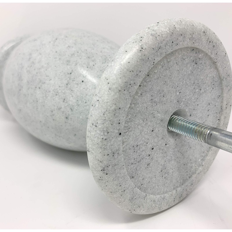 OPTIMUM Memorial Cemetery Flower Vase - Plastic (White Granite) with