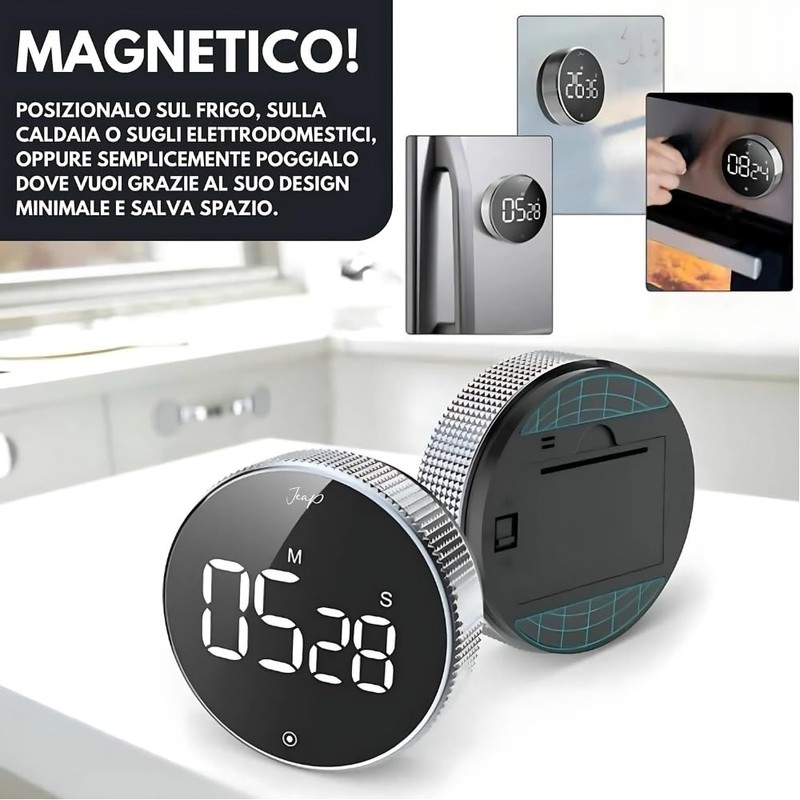 Magnetic Kitchen Timer | LED Digital Timer with 3 Volume
