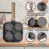 Unbranded Gray 4 Holes Egg Frying Pan Pancake Maker Non-stick