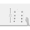 Whitmor 4-Tier Folding Skirt Hanger Chrome / Black