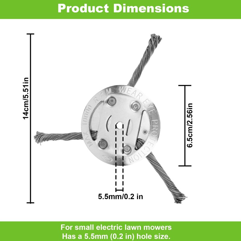 BOXOB Steel Trimmer Head, Weed Eater, 15.24 cm, Unbreakable Replacement