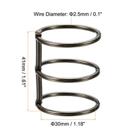 PATIKIL 1.18 Inch Diameter 3 Rings Book Rings, 4 Pieces, Removable Metal Book Rings, Office, Loose Leaves, 3 Circles for Desk, Calendar, Photo Album, Dark Grey