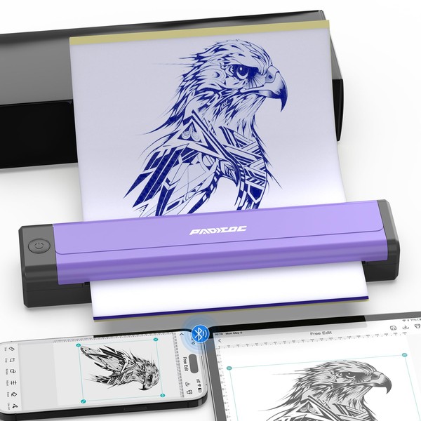 Tattoo Stencil Printer, 2000mAh Wireless Thermal Tattoo Printer with 10PCS