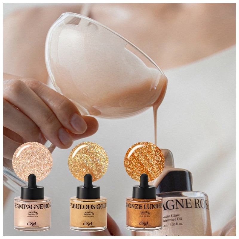 OBJET BY KUNDAL Satin Glow Shimmer Oil 45ml, Type:Santal Rose