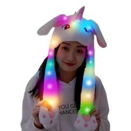 Unisex Funny Hat With Moving Ears Plush Unicorn Hat Ears Fancy Dress Cosplay Christmas Birthday Best Gift for Kids Adults Toys for Age 3 4 5 6 7 8 9 10 11 12 Year Old Girls Boys Age Toddler Gifts