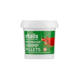 Vitalis Freshwater Shrimp Pellets 1mm 70g (2.47oz) Complete Daily Diet for Freshwater Shrimp - Enhances Color, Health & Natural Foraging Behavior