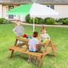 Olakids Kids Picnic Table, 4 in 1 Outdoor Toddler Sand