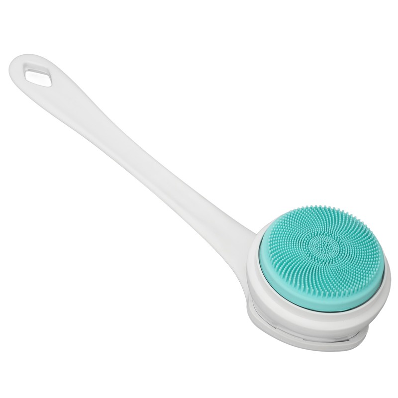 Electric Body Brush Set Rechargeable Long Handle Scrubber Shower Brush