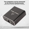 Ethernet Splitter RJ45 Network Port 1 to 2 Port Aluminum
