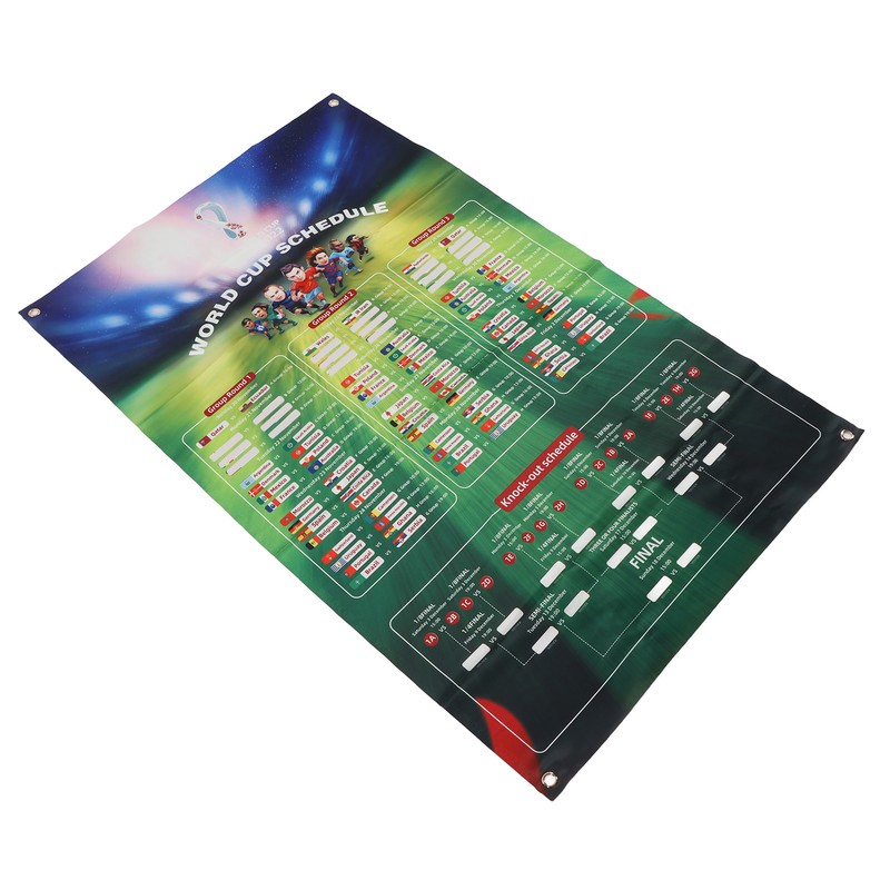 Football Game Wall Chart Portable Home Bar Office 2022 Soccer