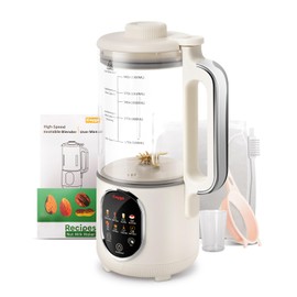 Cayga 44oz Homemade Nut Milk Maker Machine Soy Milk Maker Homemade Almond, Oat, Juice, Coconut for Plant-Based Drinks with Self Clean, Boil Water, Delay Start, Keep Warm, 12-Hour Smart Timer
